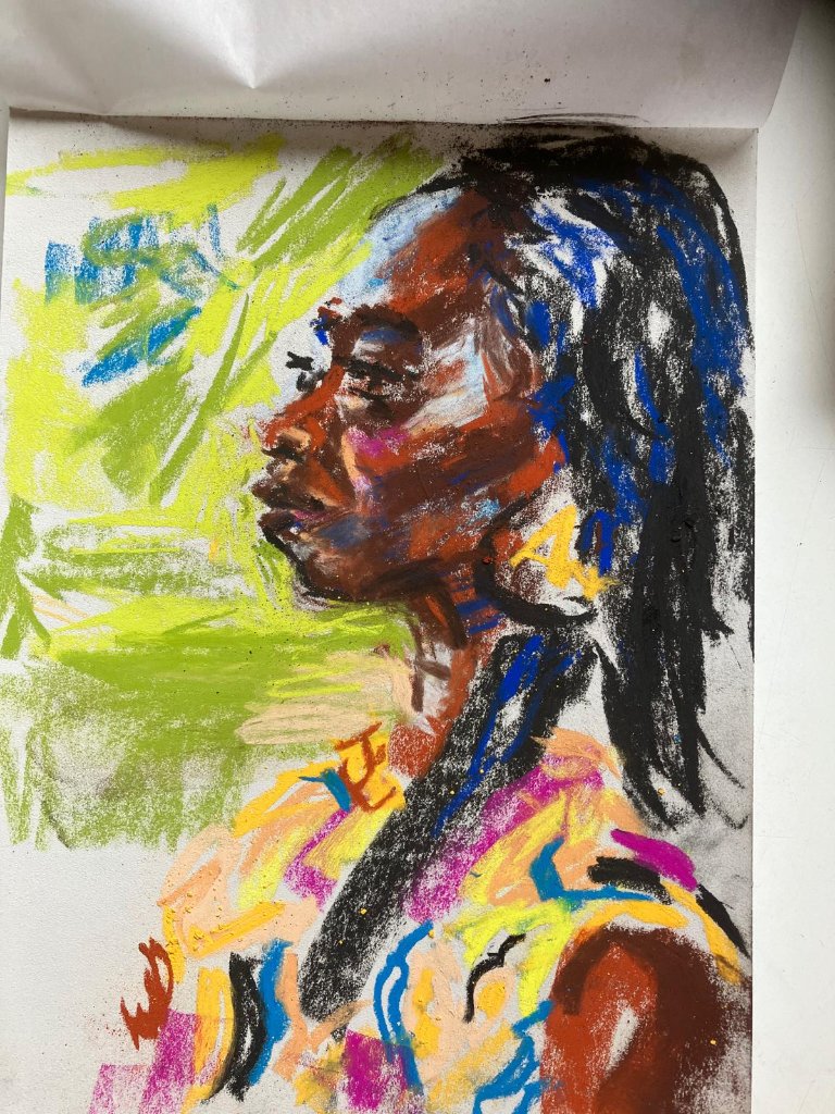 Profiel in Pastel
